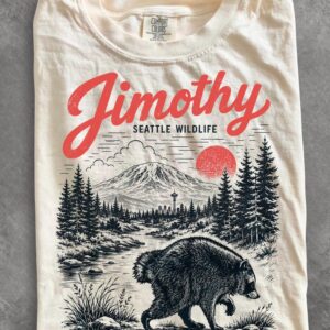 Jimothy Raccoon Shirt, Viral Seattle Raccoon Tee, Funny Round King T Shirt, Vintage Pacific Northwest Wildlife, Comfort Colors Tee